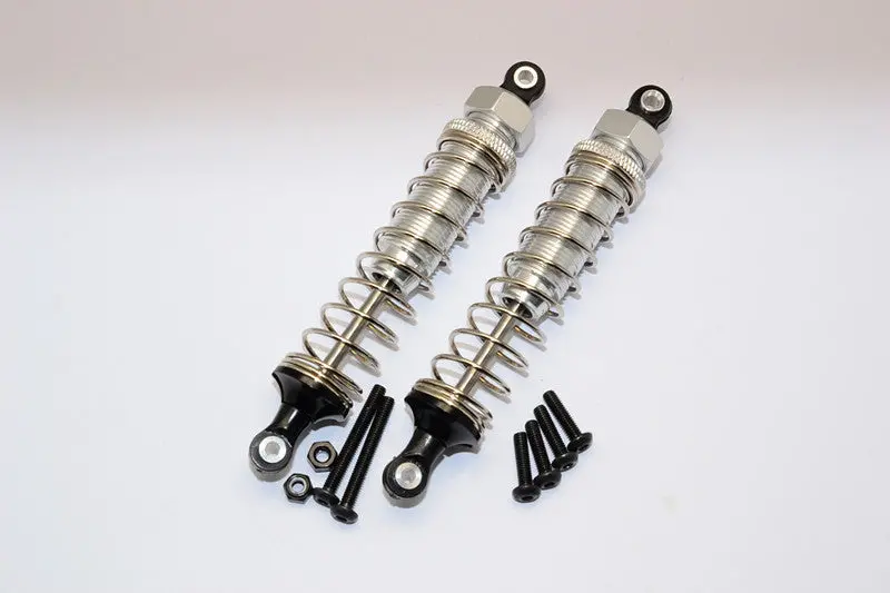 Tamiya Tt02b Aluminum Rear Adjustable Spring Damper (95Mm) - 1Pr Set Silver 1