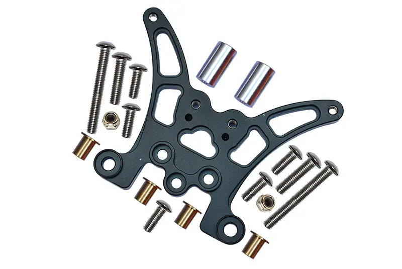 Tamiya Tt02b Aluminum Rear Damper Plate - 1Pc Black 1