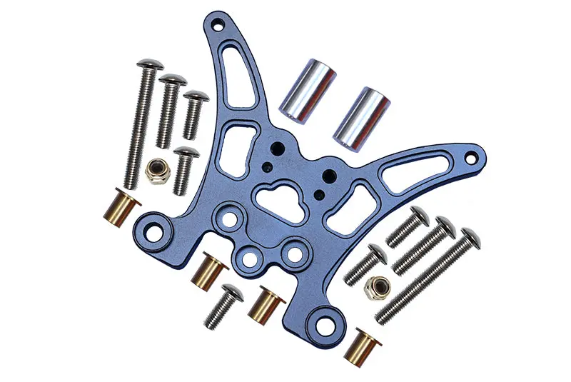 Tamiya Tt02b Aluminum Rear Damper Plate - 1Pc Gray Silver 1