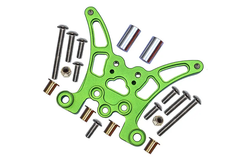 Tamiya Tt02b Aluminum Rear Damper Plate - 1Pc Green 1