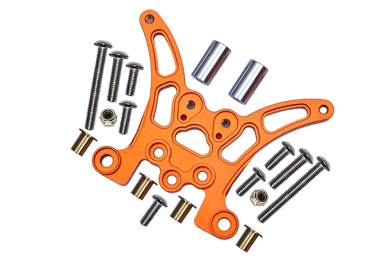 Tamiya Tt02b Aluminum Rear Damper Plate - 1Pc Orange 1