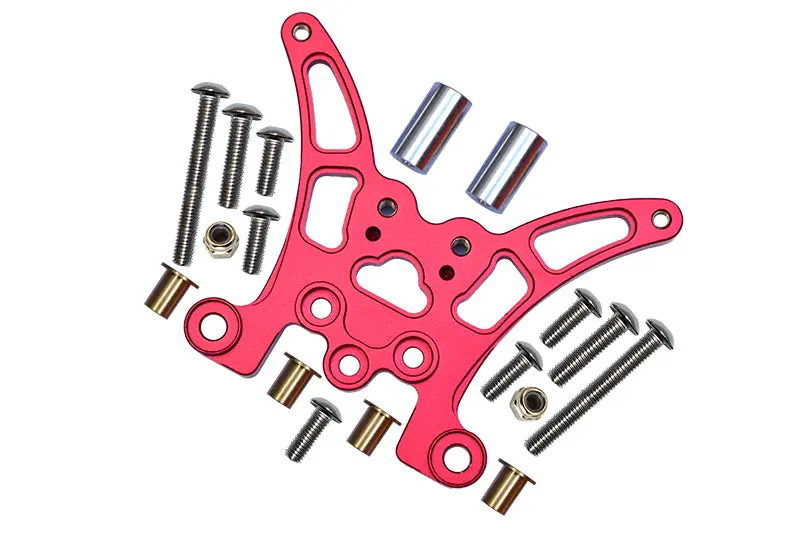 Tamiya Tt02b Aluminum Rear Damper Plate - 1Pc Red 1