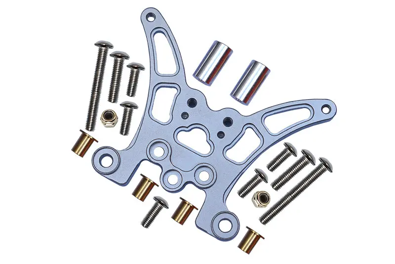 Tamiya Tt02b Aluminum Rear Damper Plate - 1Pc Silver 1