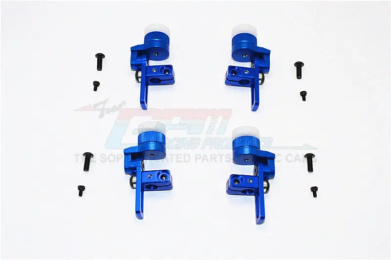 Tamiya Tt02t Aluminum Front & Rear Body Post Mount With 12Mm Magnet - 4Pcs Set Blue 1