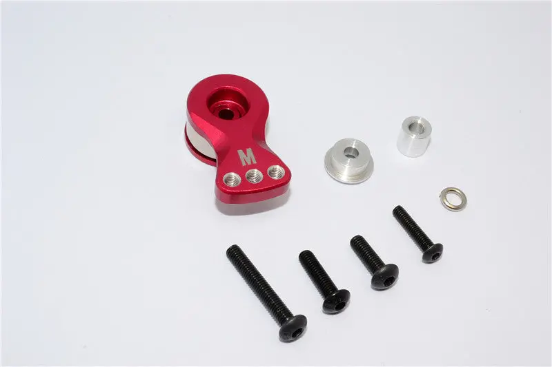 Tamiya Tt02t Aluminum Hi-Torque Servo Saver For 25T Spline Output Shaft (M) - 1Pc Red 1