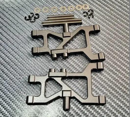 Tamiya Wild Dagger Aluminum Front Arm Set - 1Pr Gray Silver 1