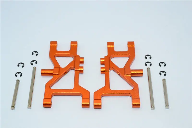 Tamiya Wild Dagger Aluminum Front Arm Set - 1Pr Orange 1