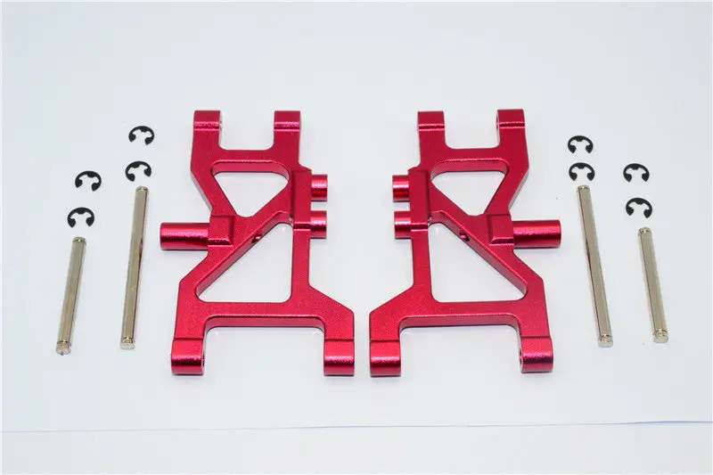 Tamiya Wild Dagger Aluminum Front Arm Set - 1Pr Red 1