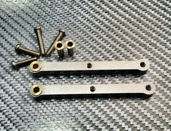 Tamiya Wild Dagger Aluminum Front Camber Set - 1Pr Gray Silver 1