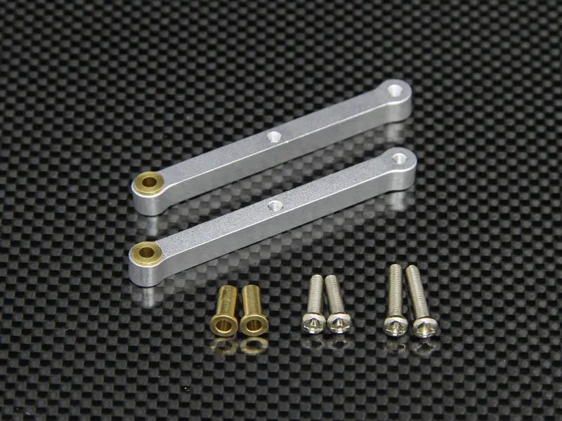 Tamiya Wild Dagger Aluminum Front Camber Set - 1Pr Silver 1