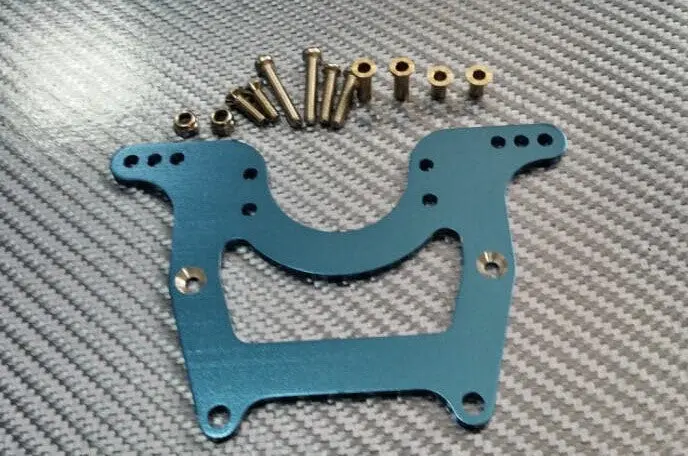 Tamiya Wild Dagger Aluminum Front/Rear Damper Mount With Collars & Screws - 1Pc Set Blue 1