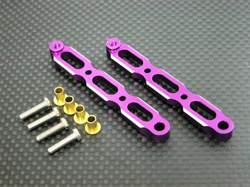 Tamiya Wild Dagger Aluminum Rear Camber Set - 1Pr Purple 1
