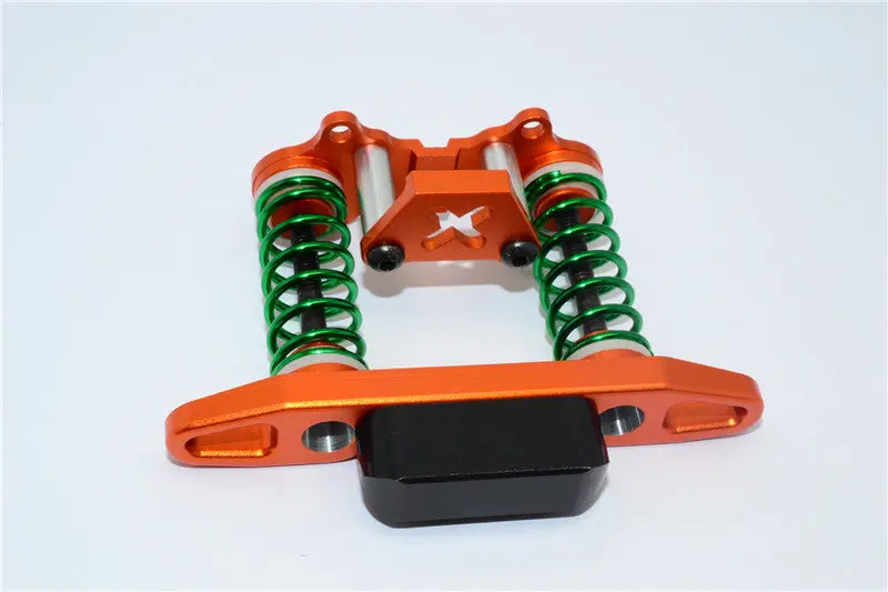 Tamiya Wild Willy 2 Aluminum Front Bumper Absorber - 1 Set Orange 1