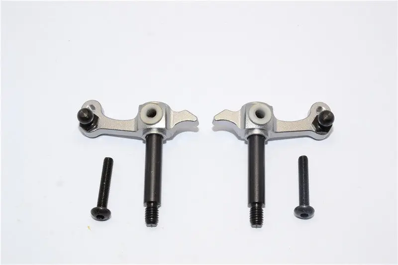 Tamiya Wild Willy 2 Aluminum Front Knuckle Arm - 1Pr Gray Silver 1