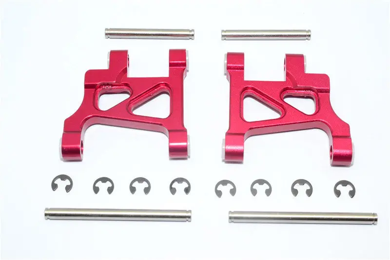 Tamiya Wild Willy 2 Aluminum Front Lower Arm - 1Pr Red 1