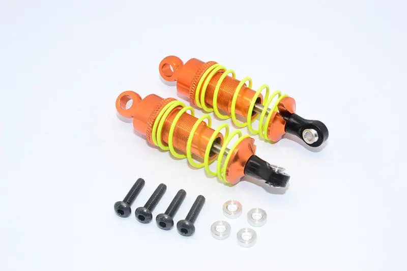 Tamiya Wild Willy 2 Aluminum Front/Rear Adjustable Damper - 1Pr Set Orange 1