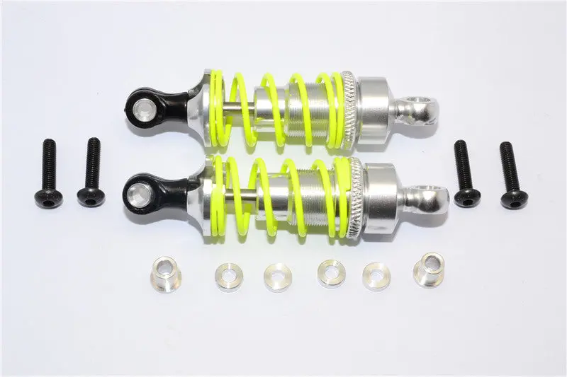 Tamiya Wild Willy 2 Aluminum Front/Rear Adjustable Damper - 1Pr Set Silver 1