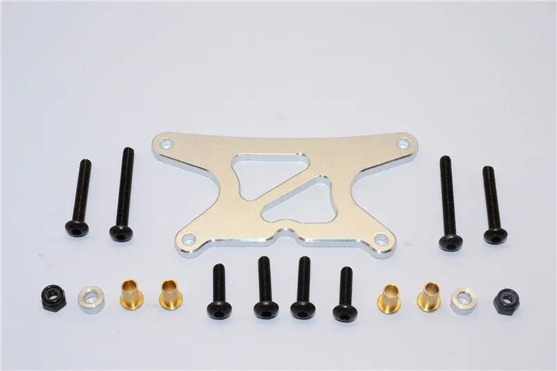 Tamiya Wild Willy 2 Aluminum Front Shock Tower - 1Pc Set Silver 1
