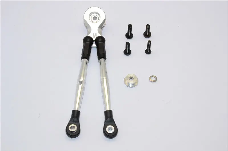 Tamiya Wild Willy 2 Aluminum Hi-Torque Servo Saver 25T With Aluminum Tie Rod - 1 Set Silver 1