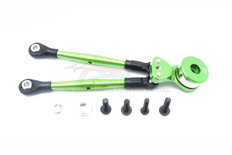 Tamiya Wild Willy 2 Aluminum Hi-Torque Servo Saver 25T With Aluminum Tie Rod - 1Set Green 1