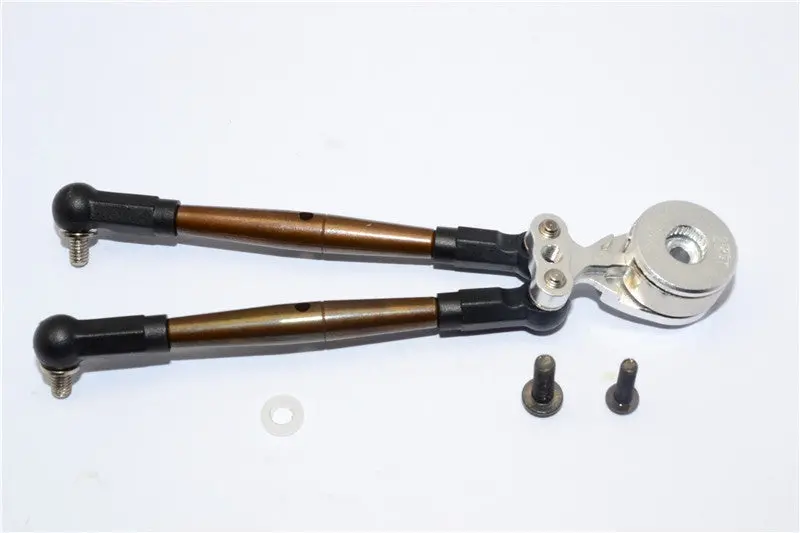 Tamiya Wild Willy 2 Aluminum Hi-Torque Servo Saver 25T With Steel Tie Rod - 1 Set Silver 1