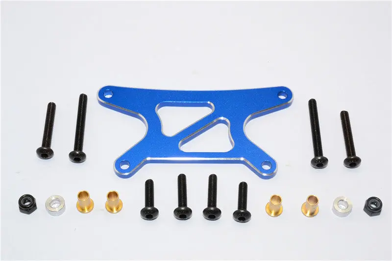Tamiya Wild Willy 2 Aluminum Rear Shock Tower - 1Pc Set Blue 1