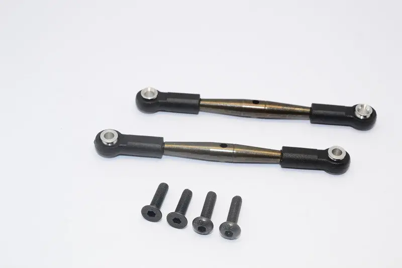 Tamiya Wild Willy 2 Spring Steel Anti-Thread Steering Tie Rod - 1Pr Set Black 1