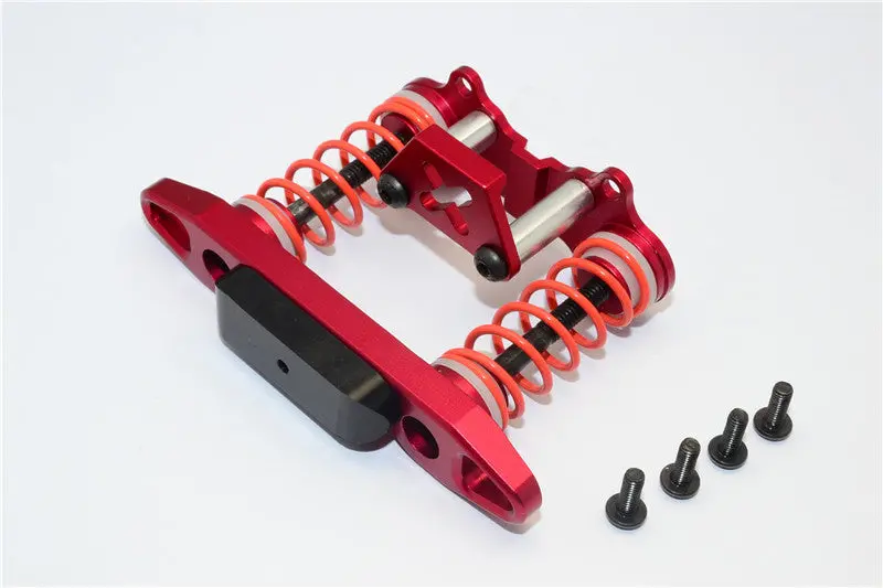Tamiya Wr02c Aluminum Front Bumper Absorber - 1 Set Red 1