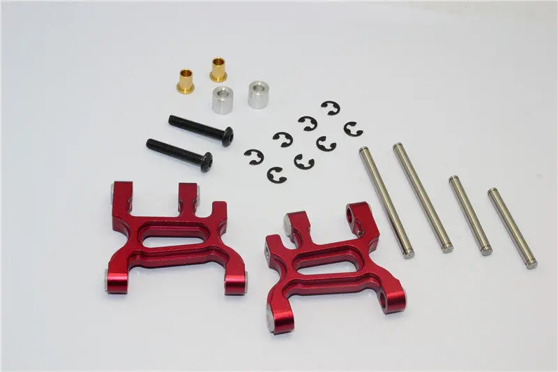 Tamiya Wr02c Aluminum Front Lower Arm - 1Pr Set Red 1