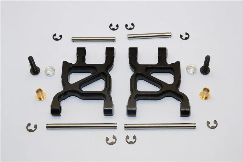 Tamiya Wr02c Aluminum Rear Lower Arm - 1Pr Set Black 1