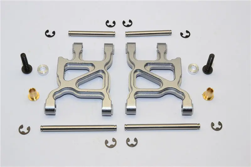 Tamiya Wr02c Aluminum Rear Lower Arm - 1Pr Set Gray Silver 1