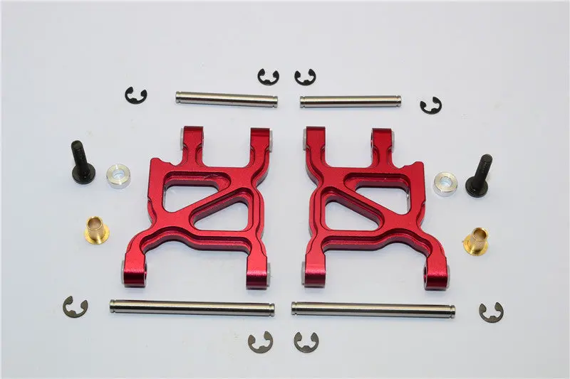 Tamiya Wr02c Aluminum Rear Lower Arm - 1Pr Set Red 1