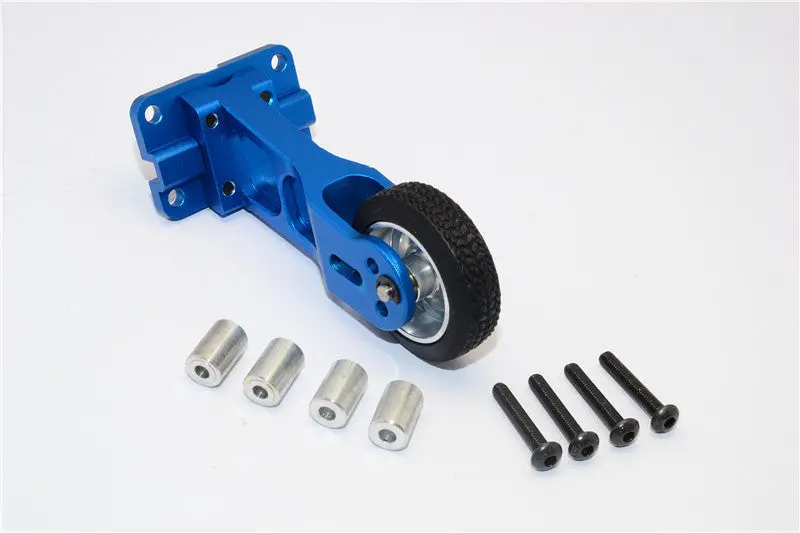 Tamiya Wr02c Aluminum Wheelie Bar - 1 Set Blue 1