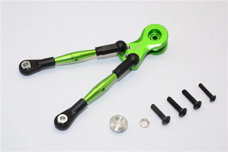 Tamiya Wt-01N Aluminum Hi-Torque Servo Saver 23T With Aluminum Tie Rod - 1 Set Green 1