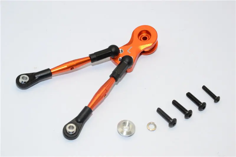 Tamiya Wt-01N Aluminum Hi-Torque Servo Saver 23T With Aluminum Tie Rod - 1 Set Orange 1