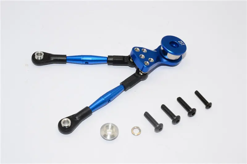 Tamiya Wt-01N Aluminum Hi-Torque Servo Saver 25T With Aluminum Tie Rod - 1 Set Blue 1