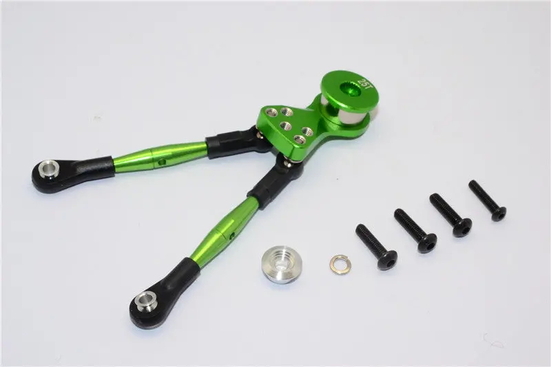 Tamiya Wt-01N Aluminum Hi-Torque Servo Saver 25T With Aluminum Tie Rod - 1 Set Green 1