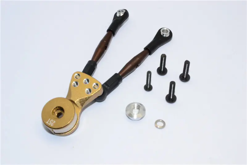 Tamiya Wt-01N Aluminum Hi-Torque Servo Saver 25T With Steel Tie Rod - 1 Set Titanium 1