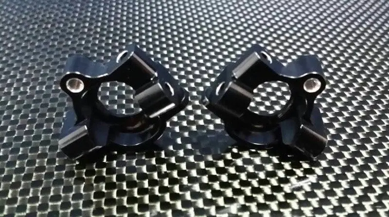 Tamiya Xv-01 Aluminum Front C-Hub - 1Pr Black 1