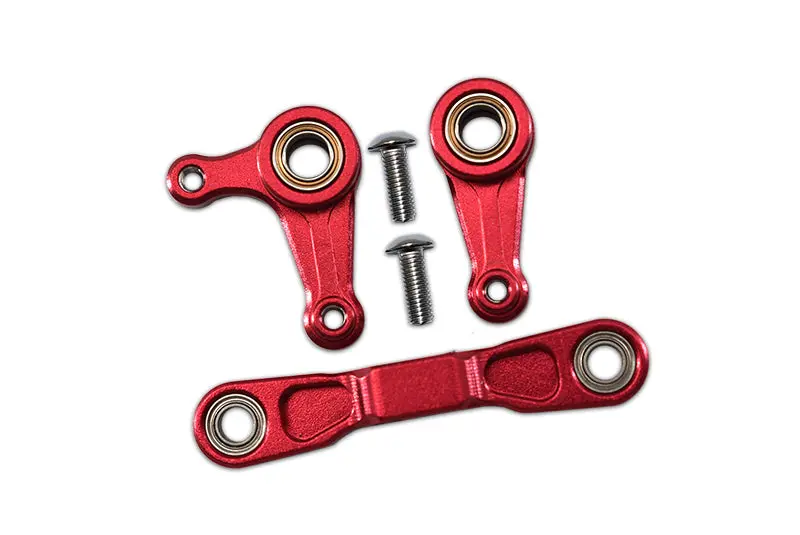 Tamiya Xv-01 Aluminum Steering Assembly With 5X8 Bearings - 3 Pcs Set Red 1