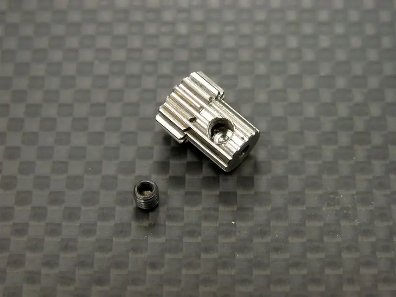 Team Associated Rc18t Titanium Motor Gear (14T) With Screws - 1Pc Set 1