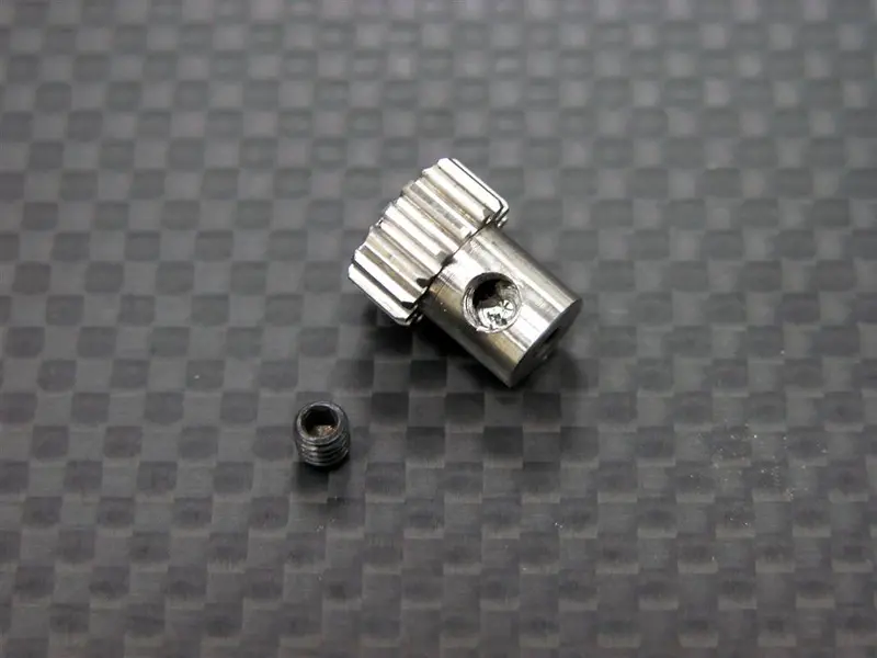 Team Associated Rc18t Titanium Motor Gear (15T) With Screws - 1 Pc Set 1