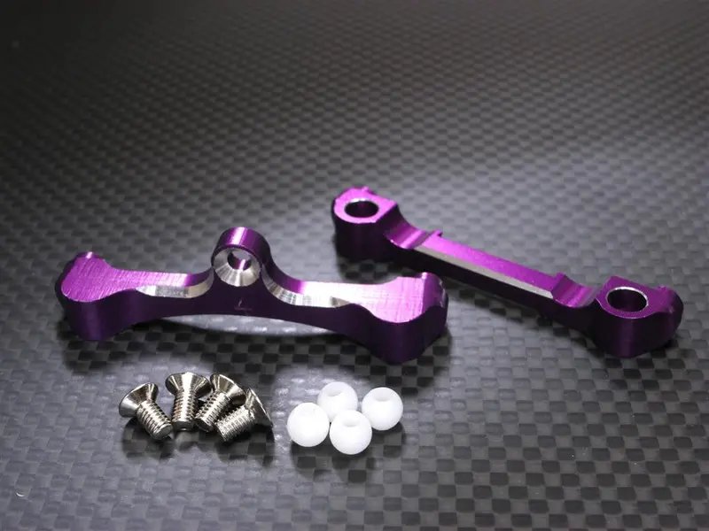 Team Associated Tc3 Aluminum Front Arm Lock Set (4 Degree) - 1 Set Purple 1