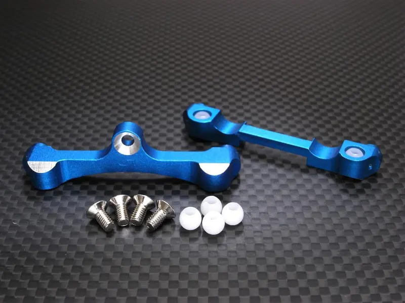 Team Associated Tc3 Aluminum Front Arm Lock Set (5 Degree) - 1 Set Blue 1