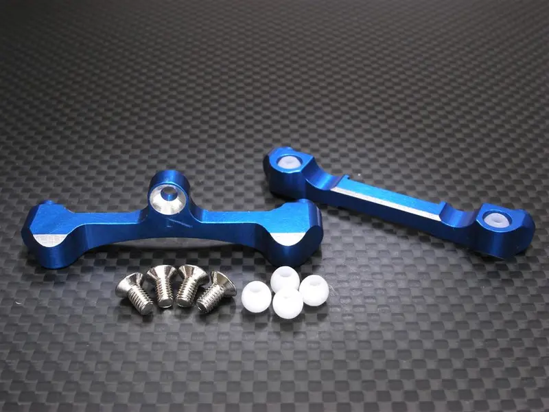 Team Associated Tc3 Aluminum Front Arm Lock Set (7 Degree) - 1 Set Blue 1