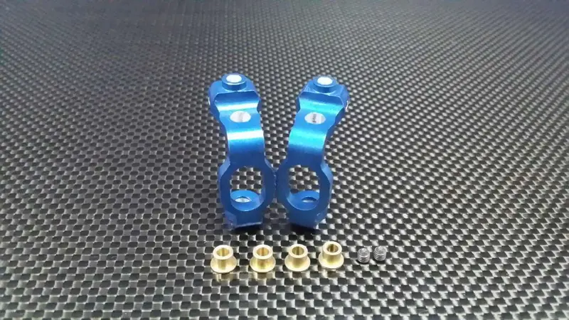 Team Associated Tc3 Aluminum Front Bushing C-Hub Set - 1Pr Blue 1