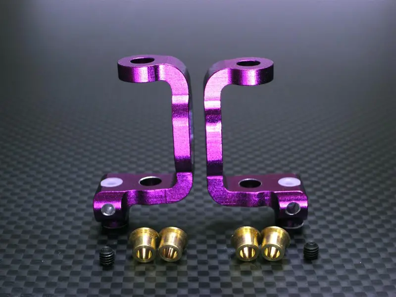 Team Associated Tc3 Aluminum Front Bushing C-Hub Set - 1Pr Purple 1