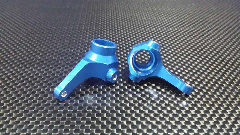 Team Associated Tc3 Aluminum Front Knuckle Arm Set - 1Pr Blue 1