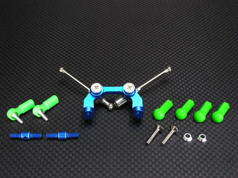 Team Associated Tc3 Aluminum/Steel Anti Roll Bar Set - 1 Set Blue 1