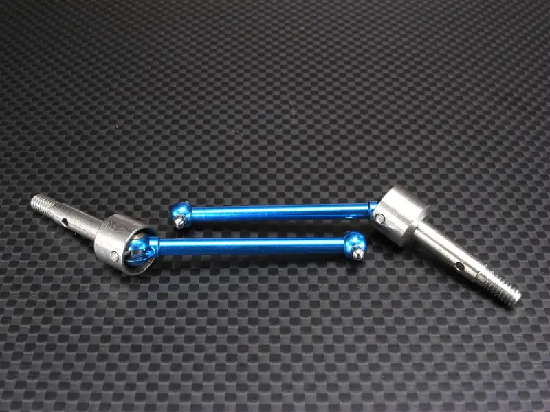 Team Associated Tc3 Aluminum+Steel Front/Rear Universal Swing Shaft (Cvd Design) - 1Pr Blue 1
